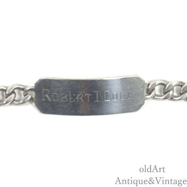 USA製1950年代ヴィンテージIDプレートスターリングシルバー製