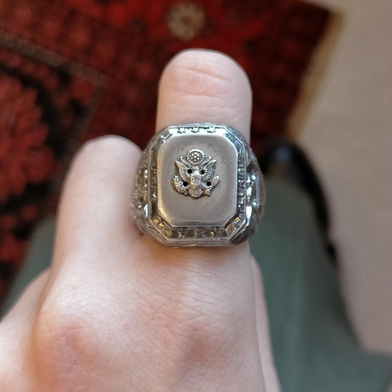 USA製1940年代WW2ヴィンテージUS.ARMY白頭鷲スターリングシルバー製