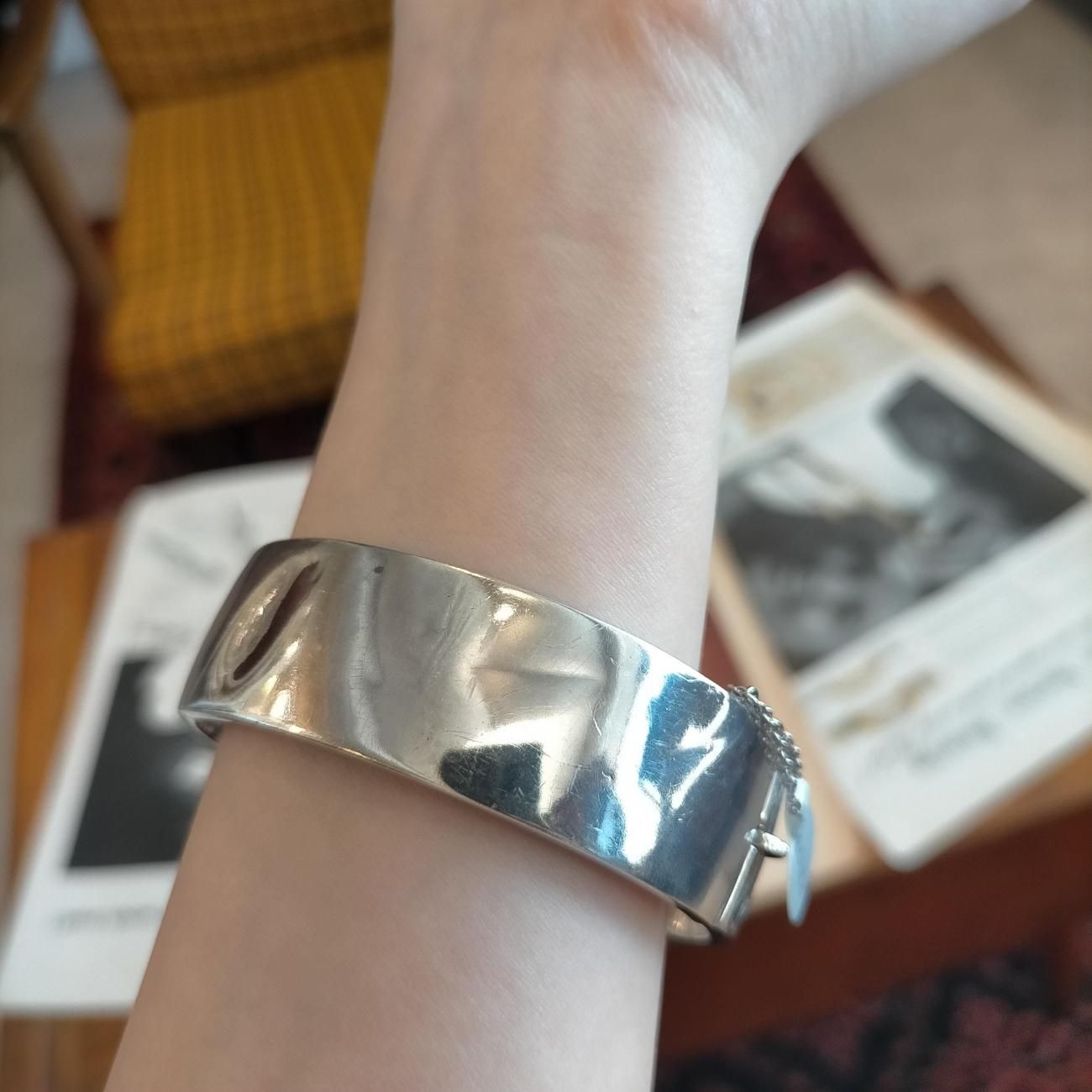 英国イギリス1953年製ヴィンテージエングレービング唐草彫刻