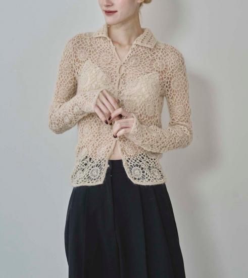 Mohair Crochet Knitshirts/TODAYFUL12520511 - Select Shop Loozel