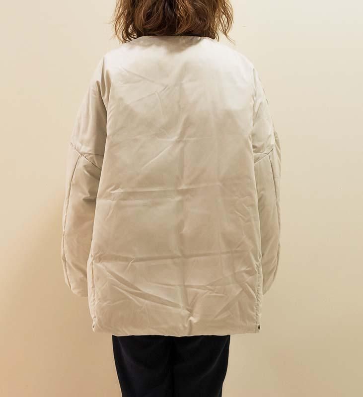 ロフトラボ ノーカラーオーバーダウンジャケット DAMB レディース