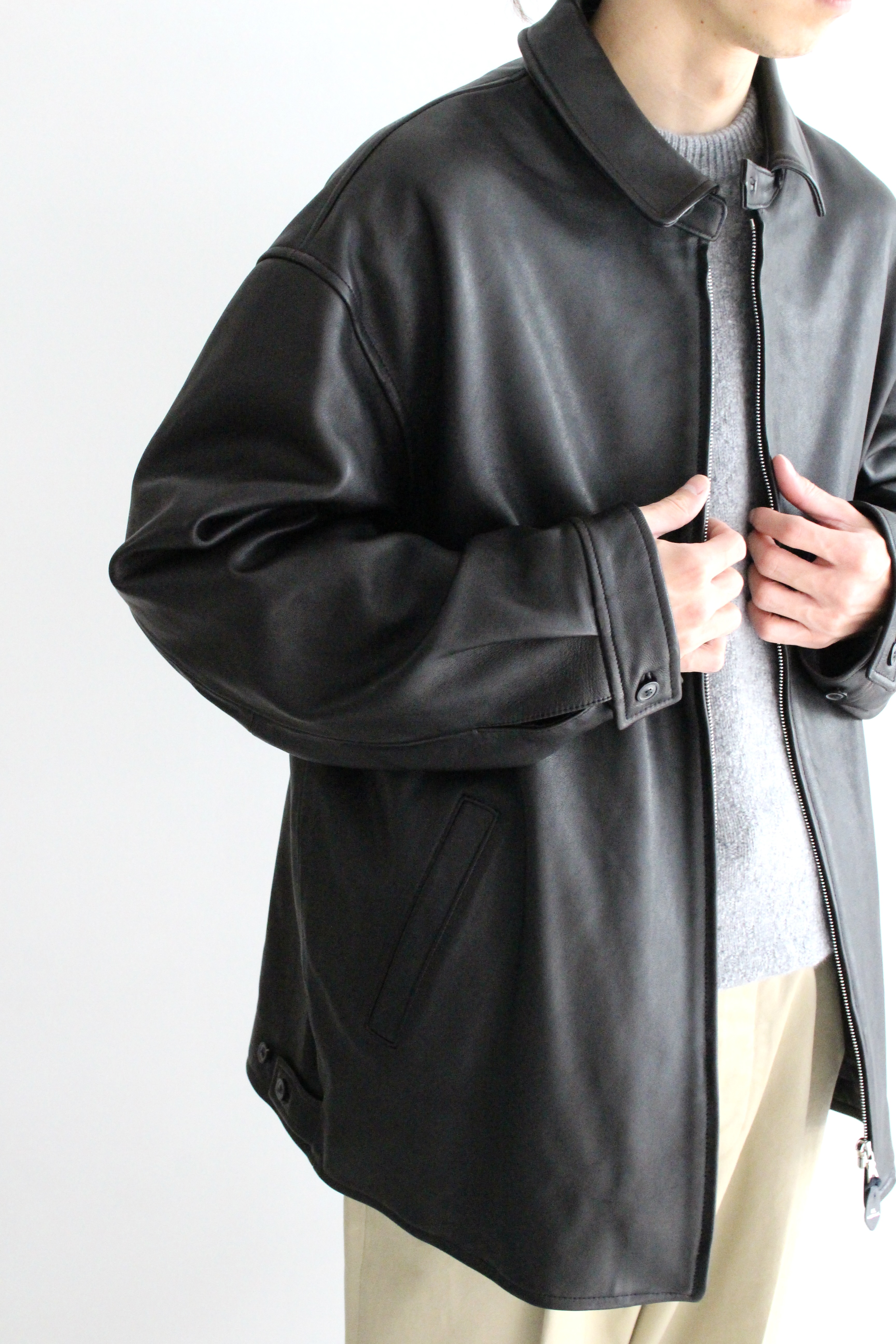 HERILL Lamb leather Jacket - Black - PURAS