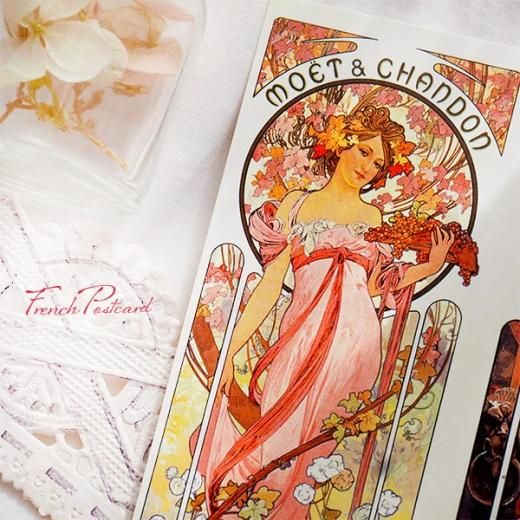フレンチポストカード アルフォンス・ミュシャ（Moet & Chandon