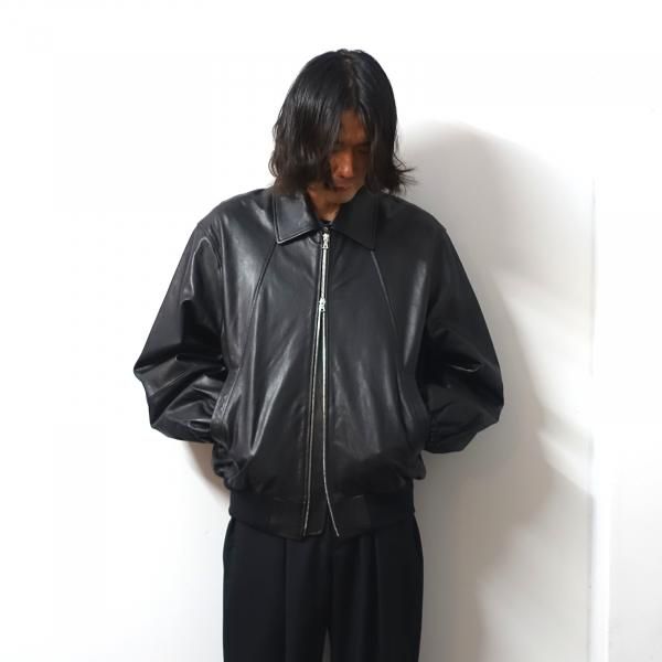 ssstein(シュタイン)/LEATHER ZIP SHORT JACKET/BLACK CONCRETE RIVER