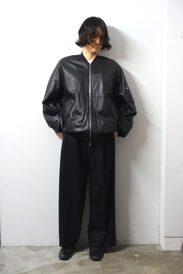 ssstein(シュタイン)/LEATHER FLIGHT JACKET/BLACK CONCRETE RIVER