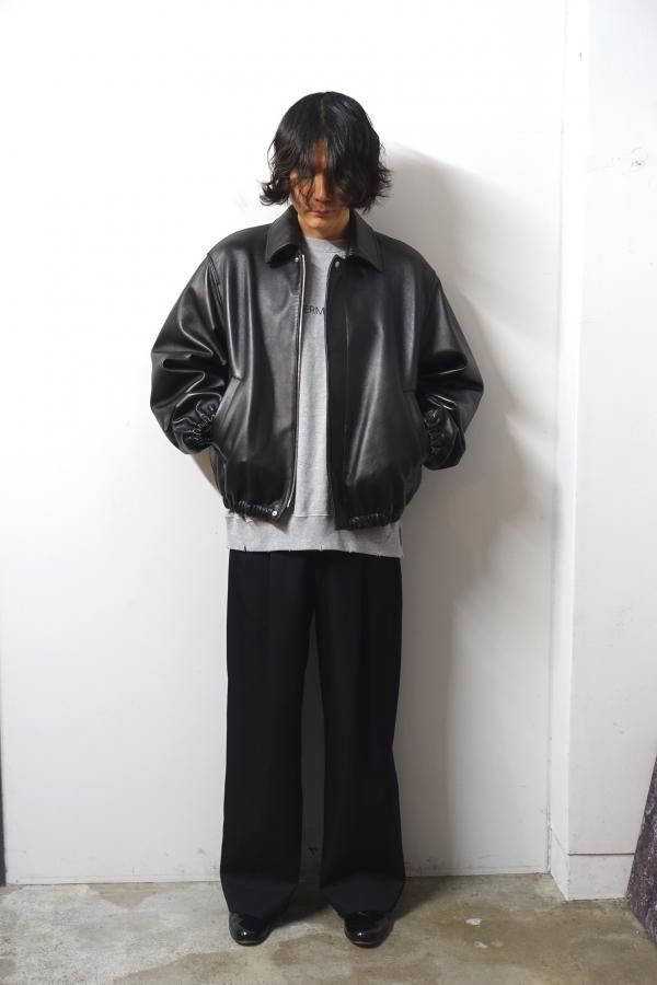 ssstein(シュタイン)/LEATHER ZIP SHORT JACKET/DARK BROWN CONCRETE