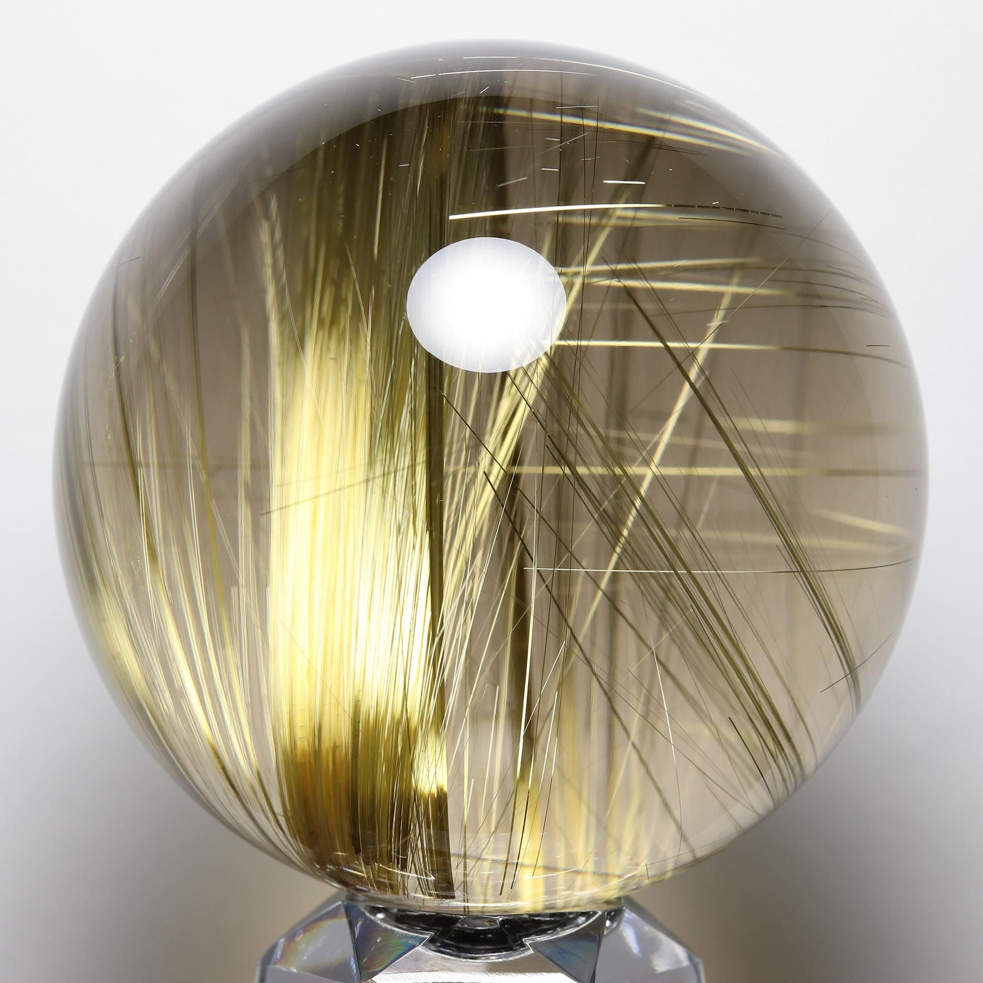 プレミアムゴールドルチルクォーツ Φ50.8mm玉 スフィア(型番pfr200)