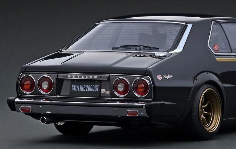 IG3466 1/18 Nissan Skyline 2000 GT-ES (C210) Black - ig-model