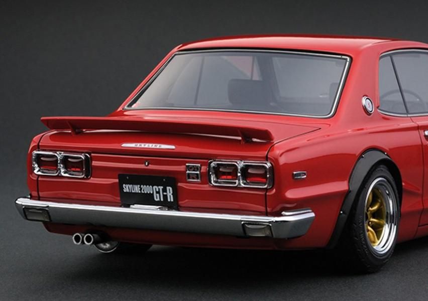 IG3616 1/18 Nissan Skyline 2000 GT-R (KPGC10) Red - ig-model