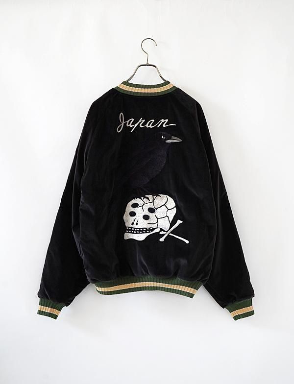 KAPITAL - 別珍 スーベニアJKT(カラスとドクロ) - BLUE NEON