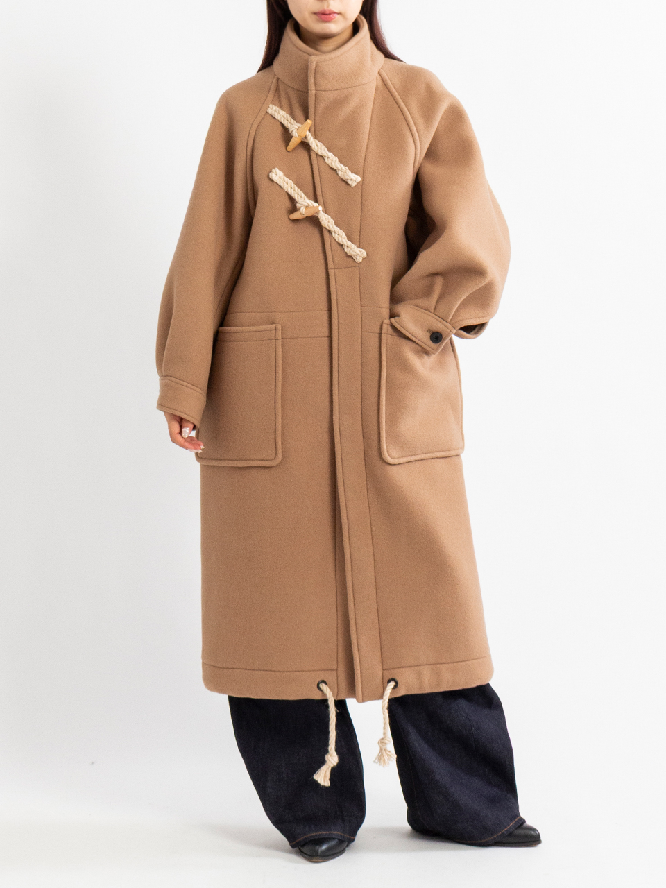DOUBLE FACE DUFFEL COAT-ダブルフェイスダッフルコート-HYKE（ハイク
