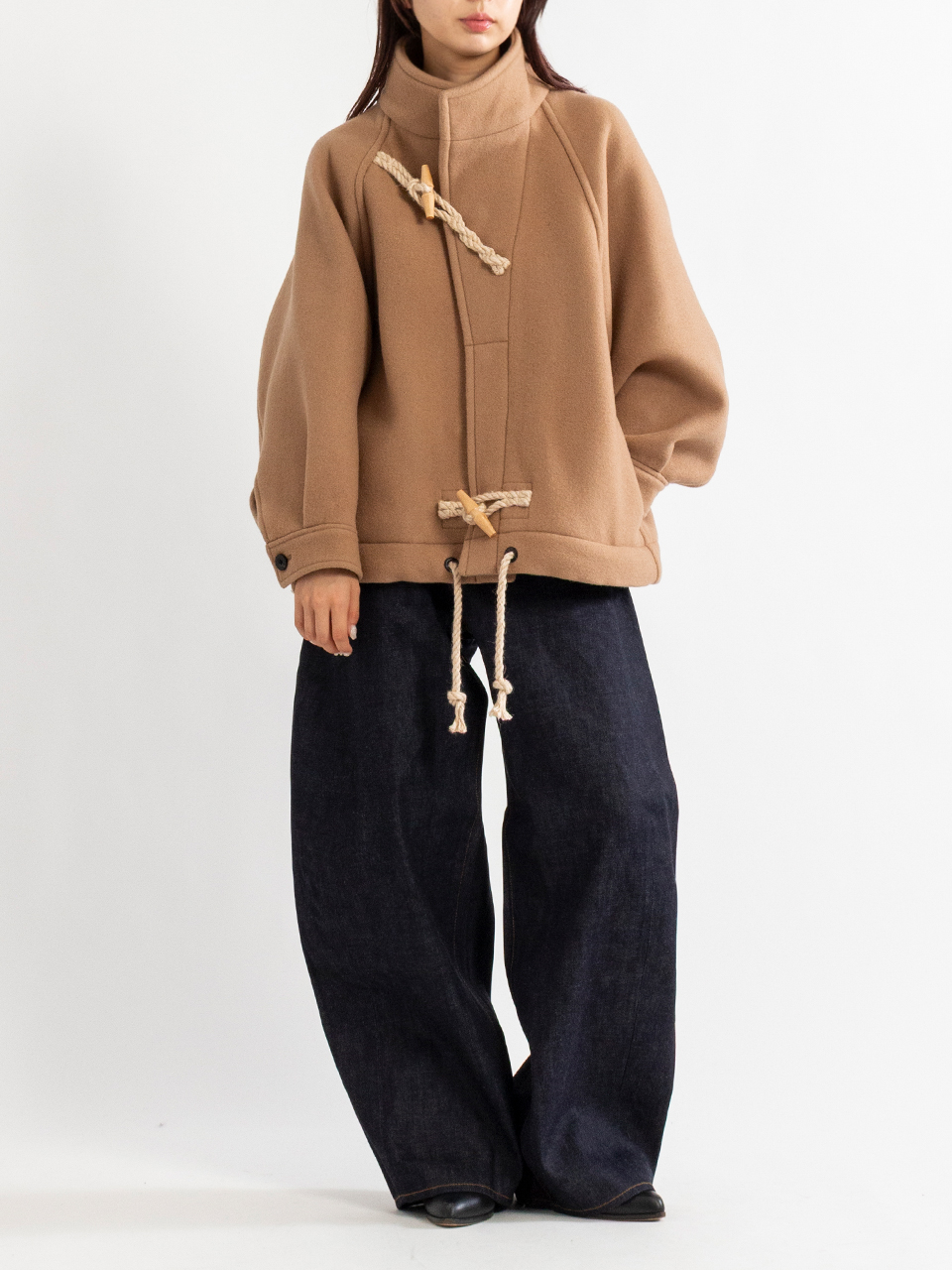 DOUBLE FACE DUFFEL JACKET-ダブルフェイスダッフルジャケット-HYKE