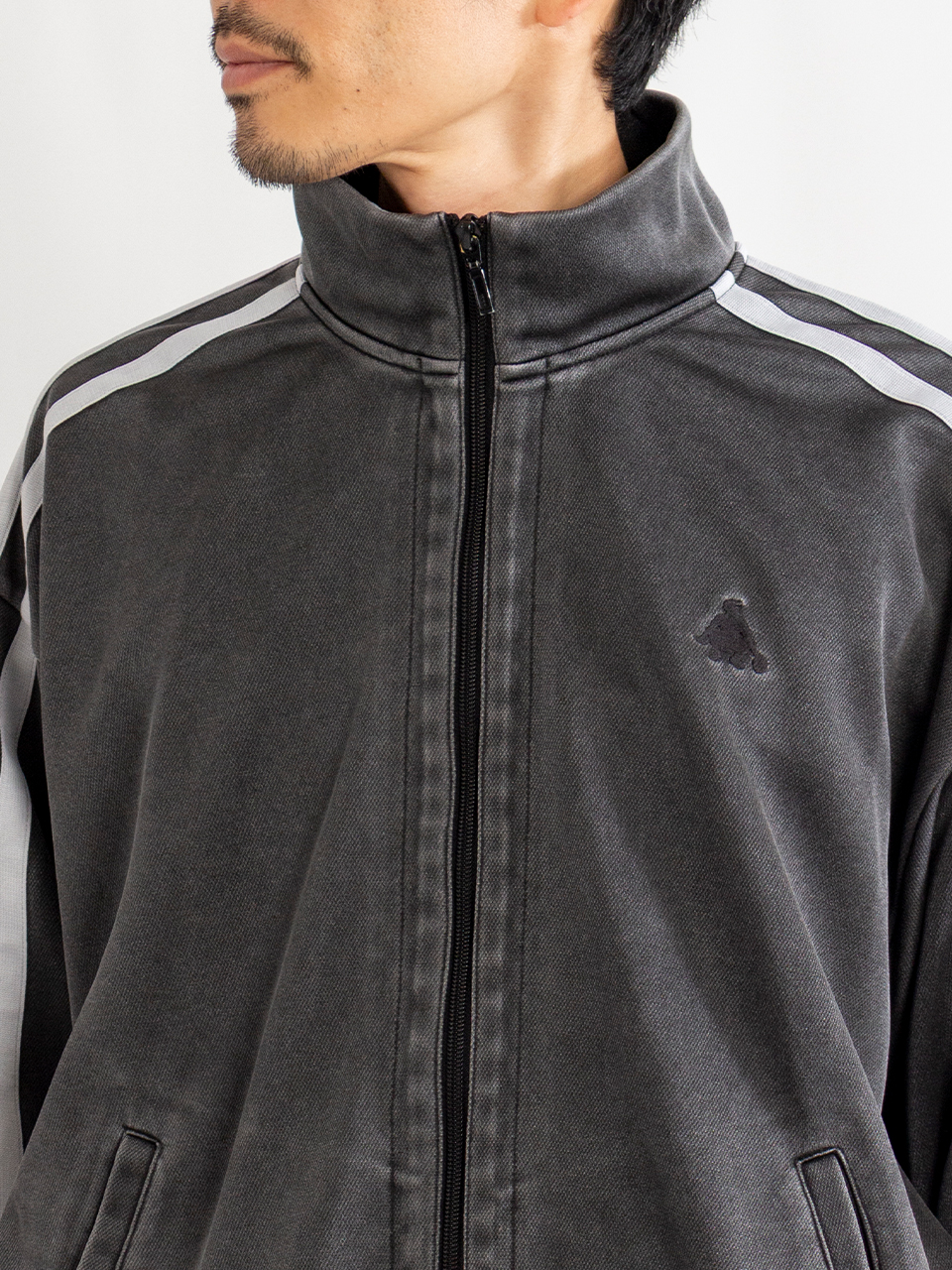 FADED BLACK TRACK JACKET-フェイデッドブラックトラックジャケット