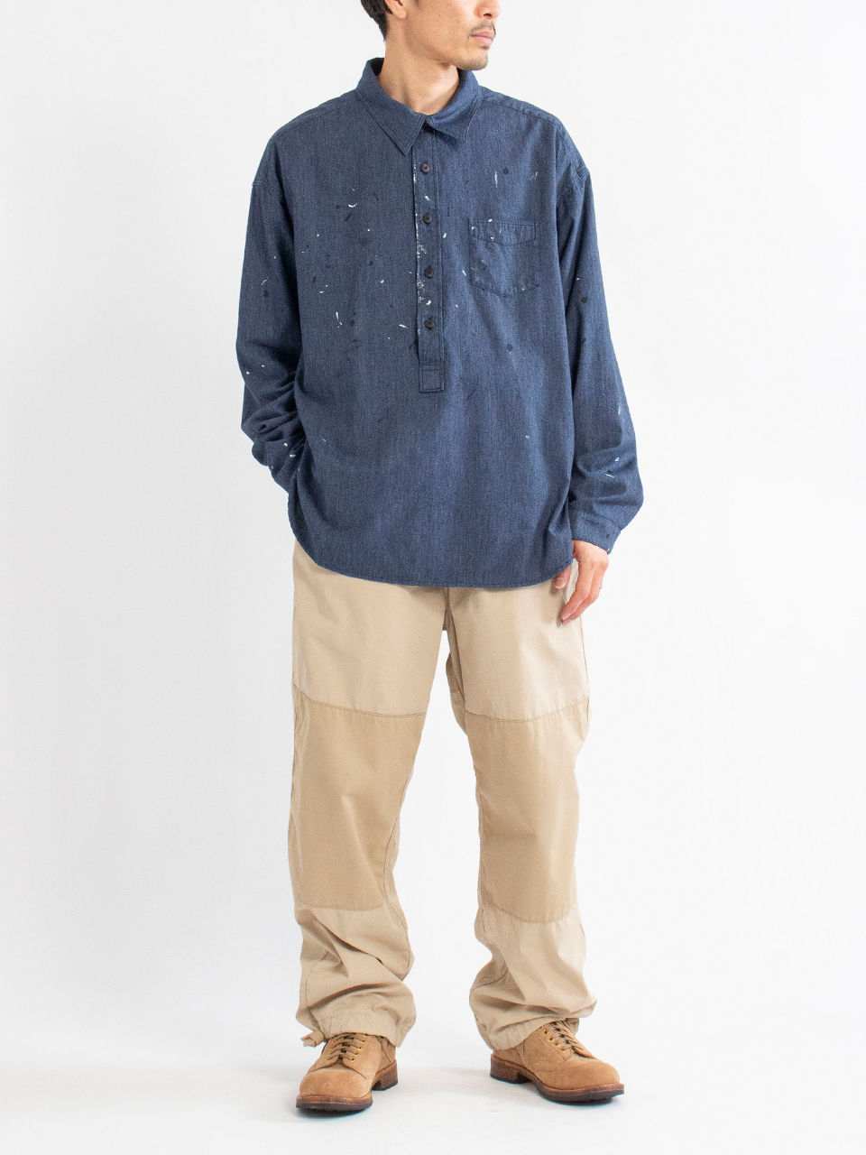 1910 P.O. CHAMBRAY L/S-1910 P.O.シャンブレーロングスリーブ-visvim