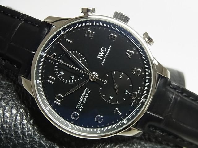 IWC ポルトギーゼ・クロノグラフ ブラック文字盤 IW371609 正規品