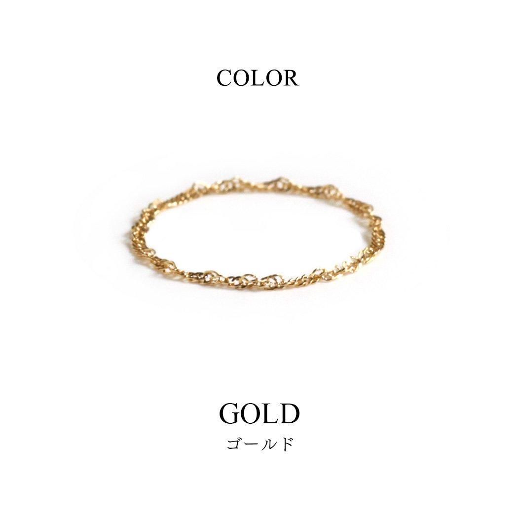 sinc (シンク) / k18 スクリュー チェーン リング - ゴールド - Eight