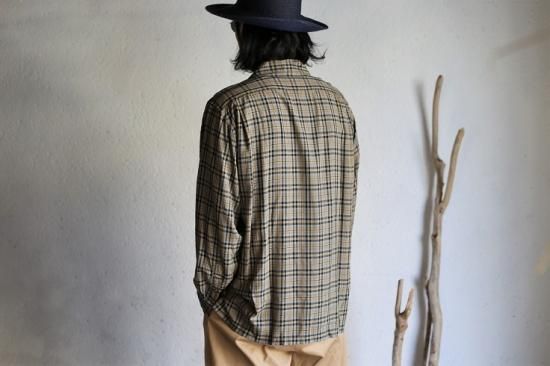 Kaptain Sunshine】Open Collar L/S Shirt KHSAKI PLAID オープン