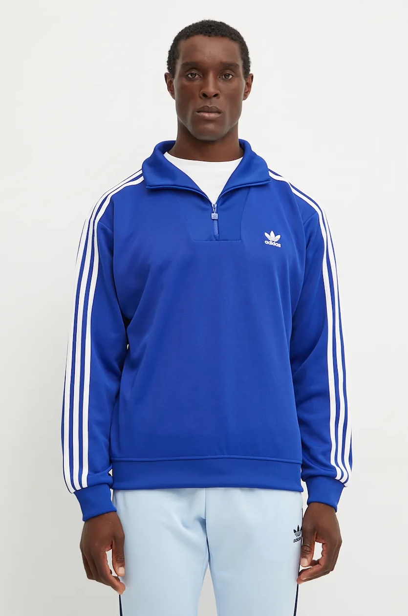 adidas Originals sweatshirt men's blue color smooth IX5216 at PRM US