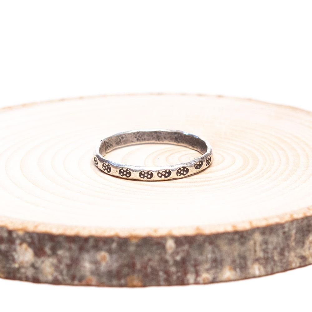 カレン族シルバー】パドゥアが刻印されたシンプルで細いハンドメイド