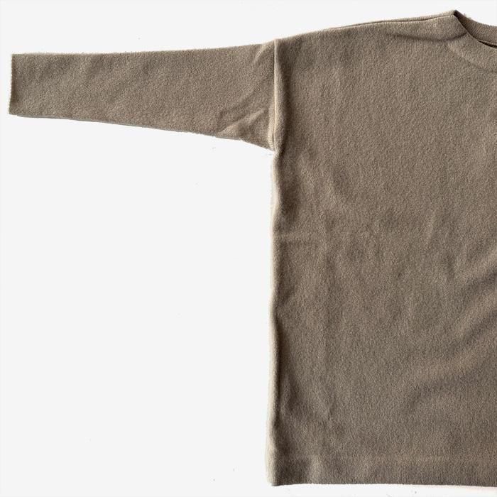 Yoli | Wool long knit | Beige- Stripe-inc Online Shop