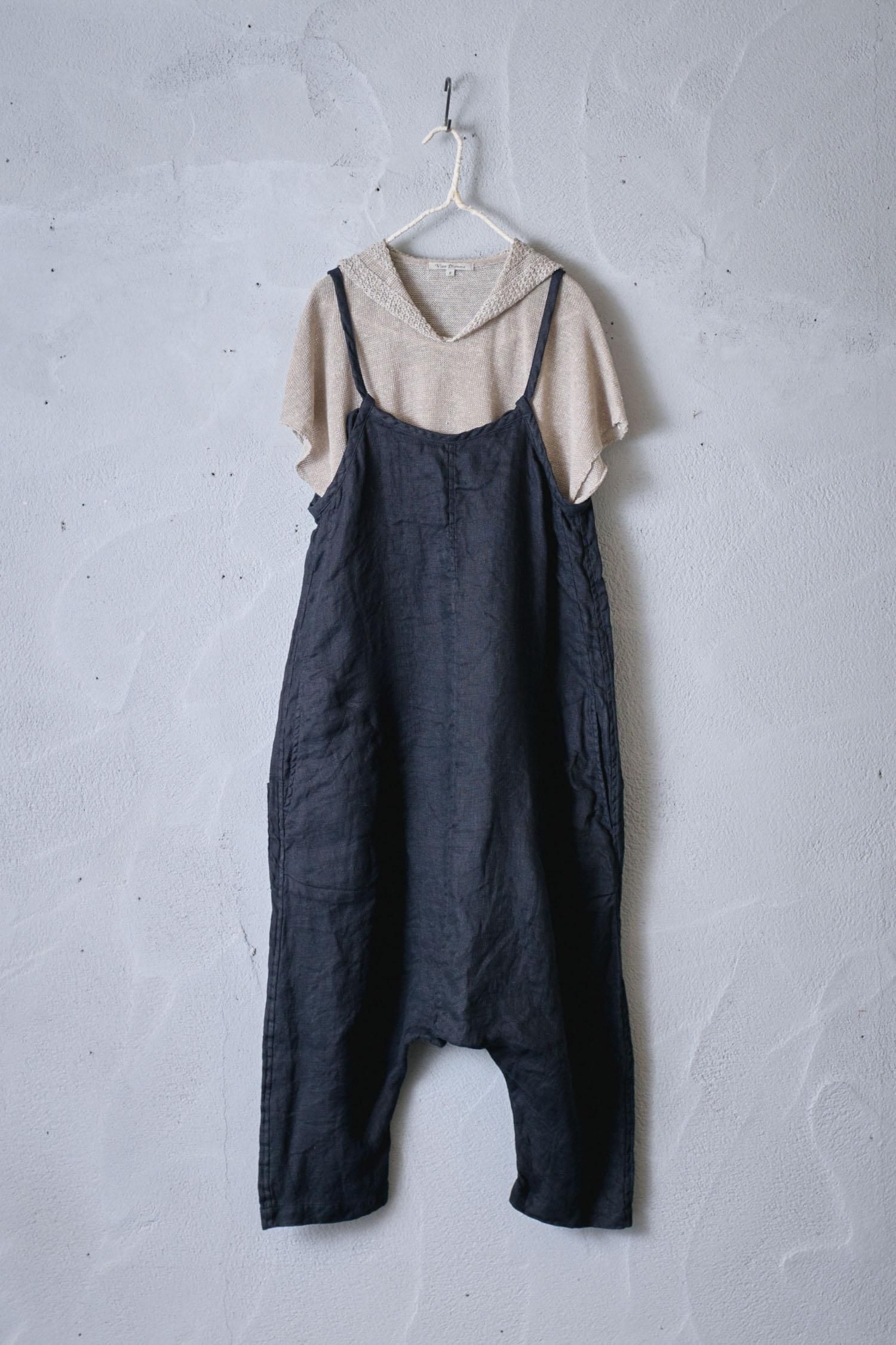vlas blomme【2022SS】Wild double gauze サロペット - poooL (online