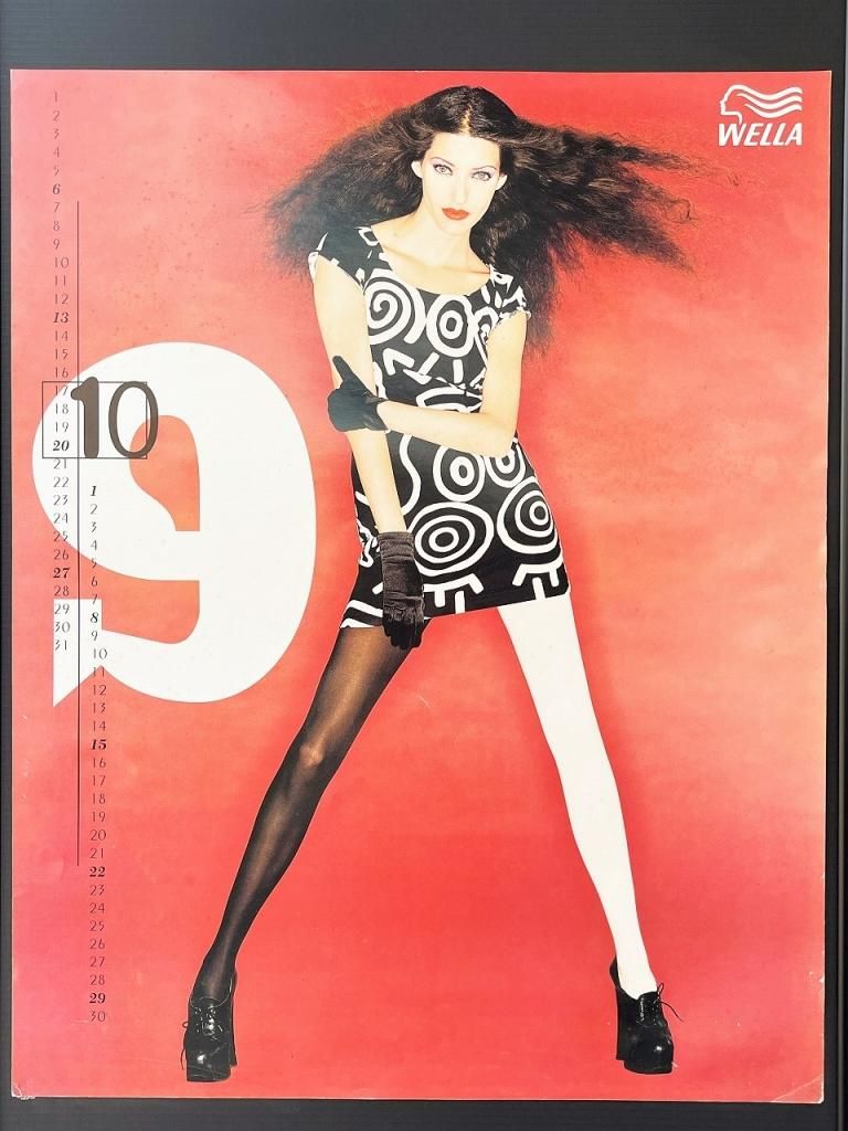 1990's ”WELLA” ヴィンテージ 額入りポスター - アンティーク