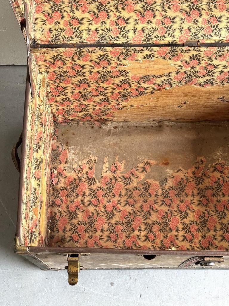 1930-40's ”PACIFIC LUGGAGE FACTORY” ヴィンテージ ウッド トランク