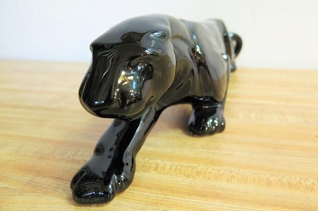 1950's ヴィンテージ セラミック ブラックパンサー オブジェ