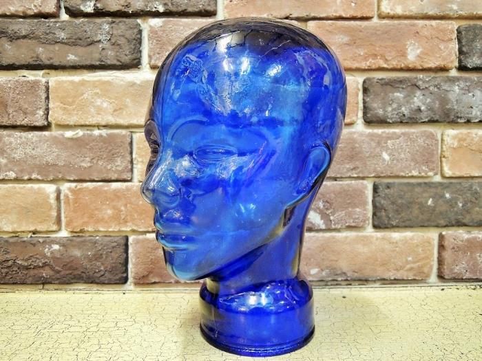 ヴィンテージ ガラス製 マネキンヘッド トルソー インテリア オブジェ