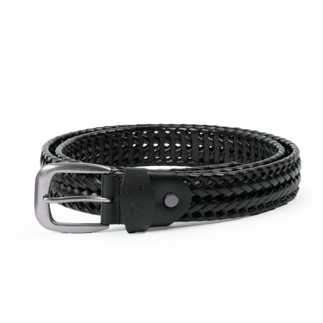 Dime Braided Leather Belt / Black (ダイム ベルト) - HORRIBLE'S
