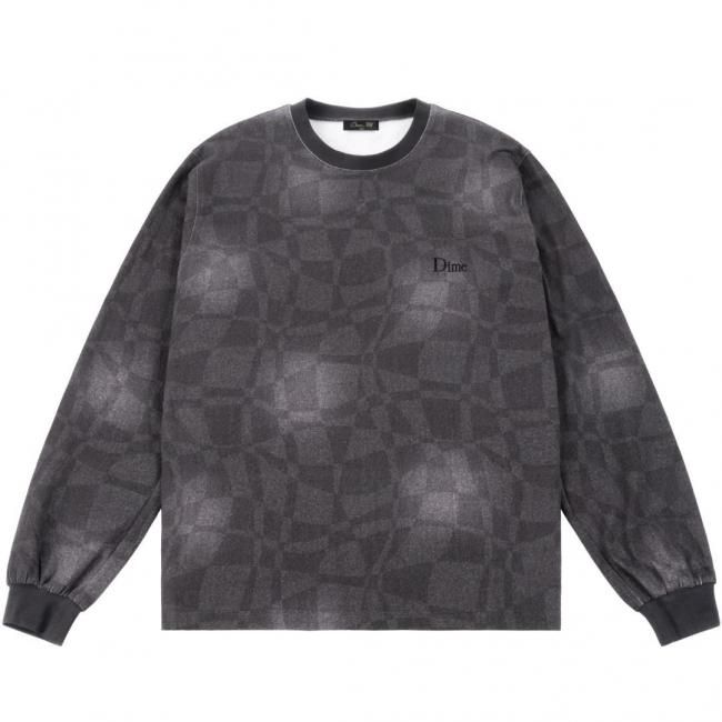 Dime Abstract L/S Shirt / Static Black (ダイム 長袖 Tシャツ