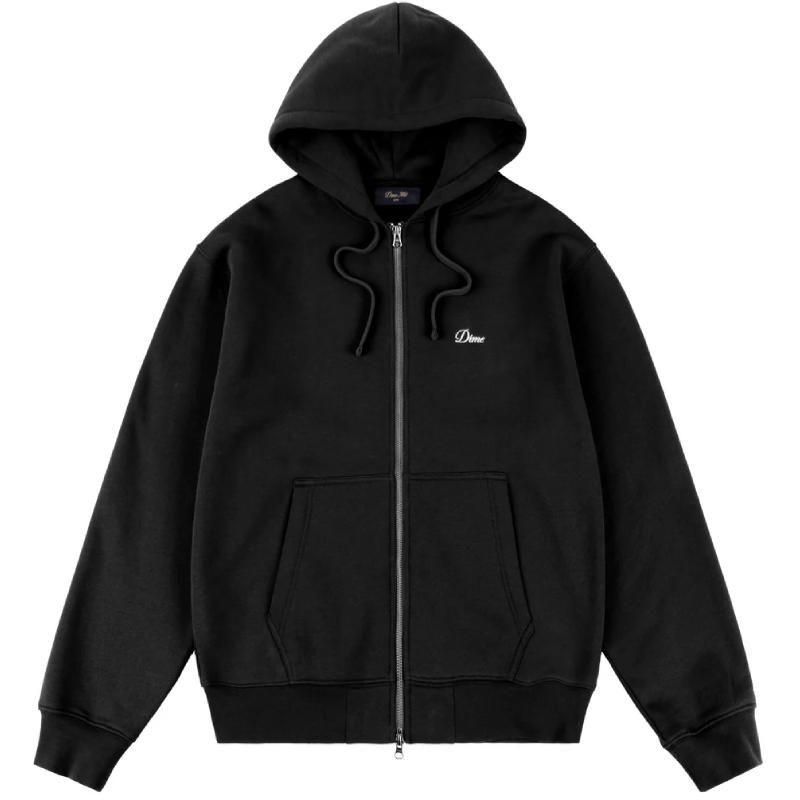 Dime Cursive Zip Hoodie | ブラック - HORRIBLE'S PROJECT