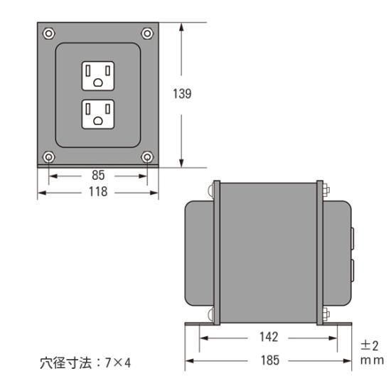 240V~220V⇒100V 1.5KVA 単相単巻トランス [TD-16] - 秋葉原のトランス