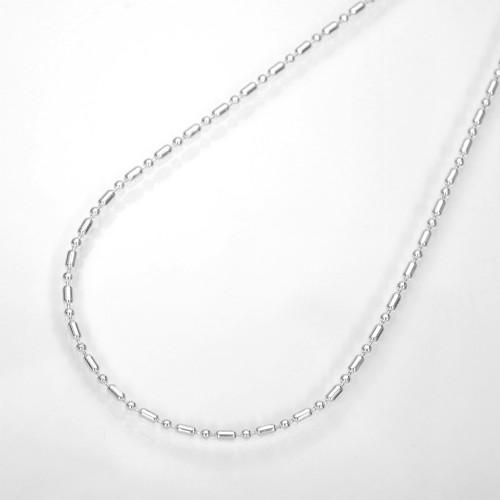 a1279-B15-50 変形ボールチェーンネックレスBシルバー925幅1.5mm全長