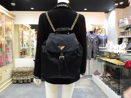 VINTAGE PRADA ヴィンテージ プラダ ゴールドチェーン ナイロン
