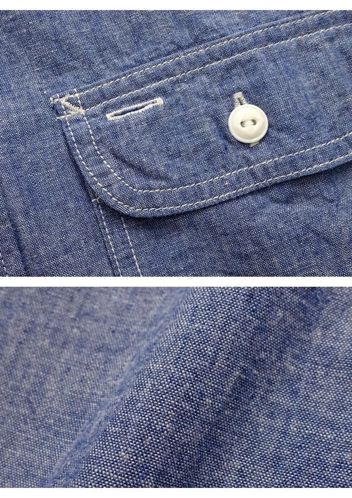 FOBファクトリー [F3494] シャンブレー ワークシャツ CHAMBRAY WORK
