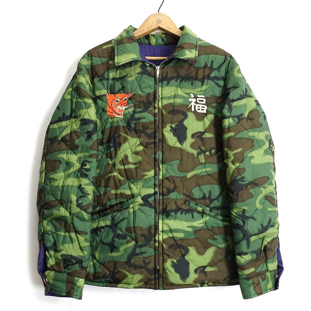 テーラー東洋 龍×福×地図 刺繍 迷彩柄 スーベニア ジャケット