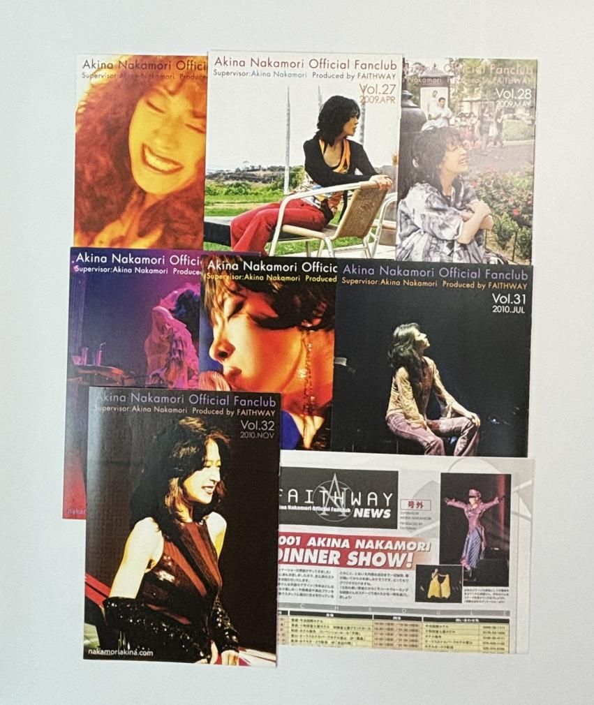 中森明菜 ファンクラブ会報 FAITHWAY 創刊号から32号まで、揃い32冊