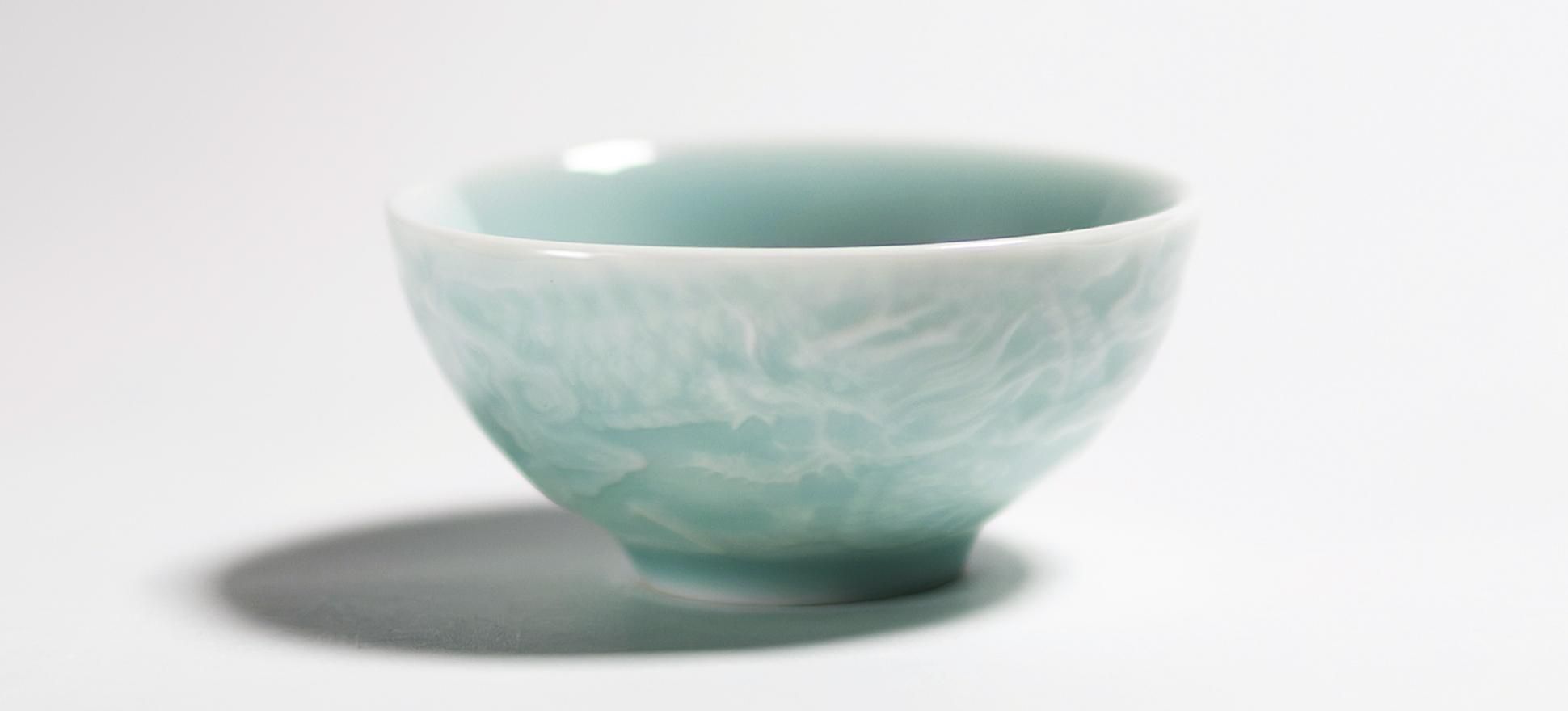 台湾、安達窯の青磁の茶器です