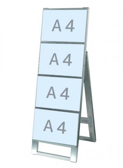 カードケーススタンド看板 A4横4片面 - 看板や店舗什器の製作・販売