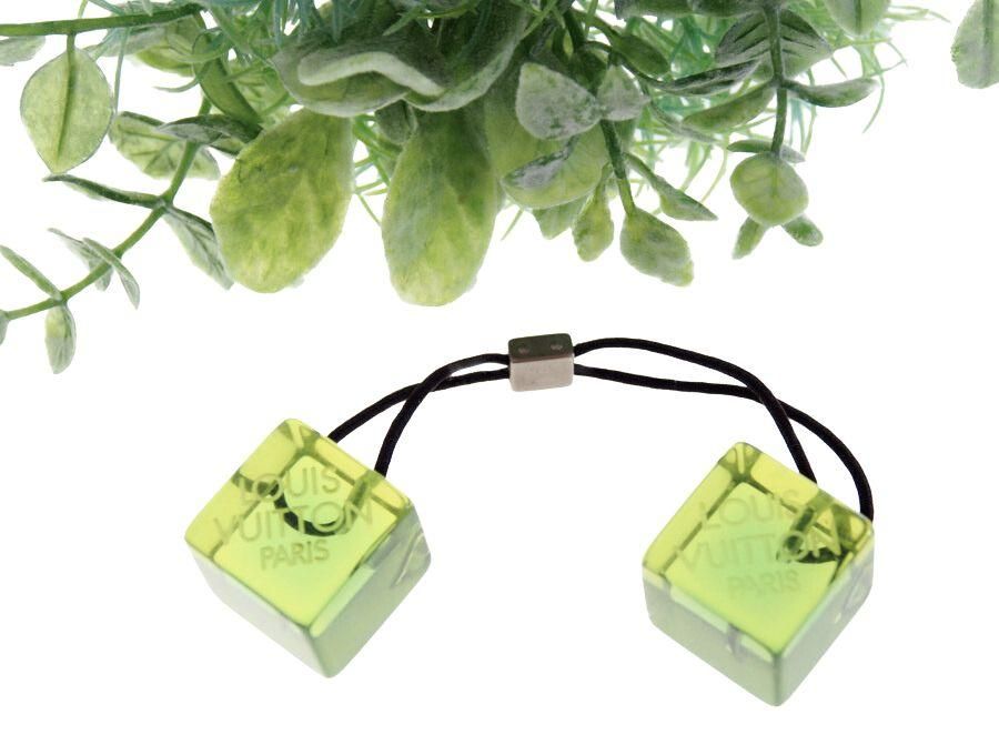 ルイヴィトン ヘアキューブ ヘアゴム ヘアアクセサリー LV キューブ 緑