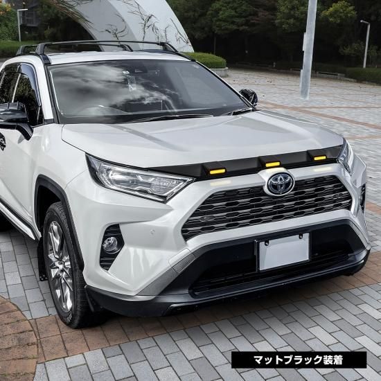 RAV4 50系 パーツ LEDフロントノーズカバー 1P フロントグリルカバー