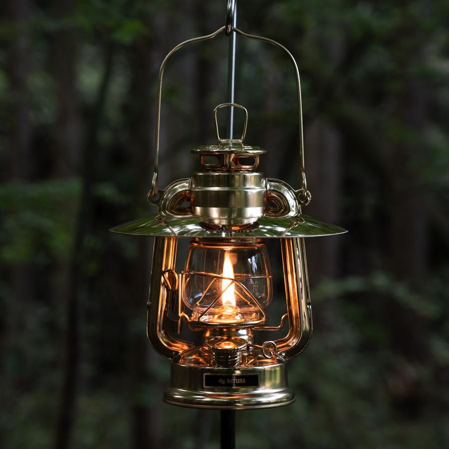 金メッキ小型オイルランタン | 真鍮ランタンシェード - ≪防災グッズ