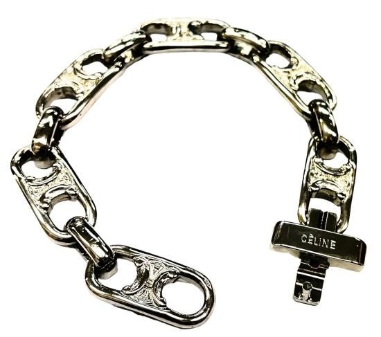 CELINE】セリーヌ ヴィンテージ SS マカダム ブレスレット シルバー