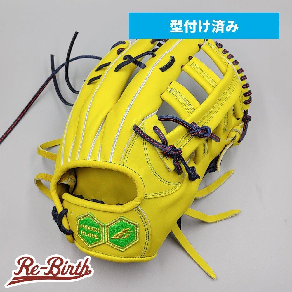 新古品 (高校野球対応)】 ジュンケイ 硬式グローブ / 外野手用 型付け