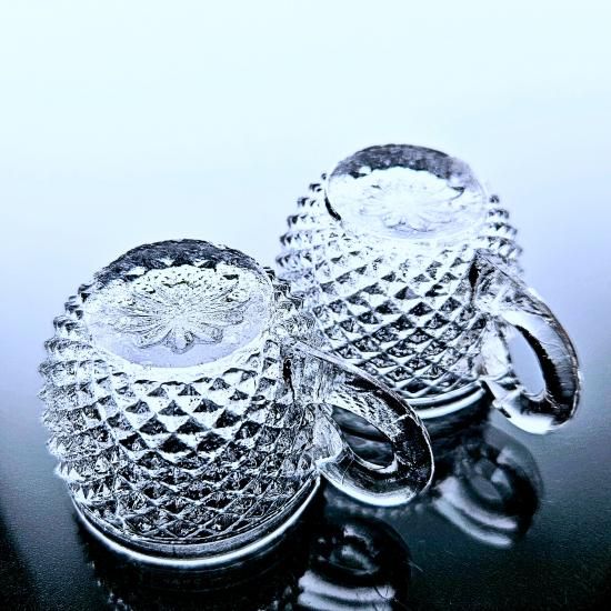 輝くオールドバカラ ディアマンビゾーのリキュールグラス【1900年頃