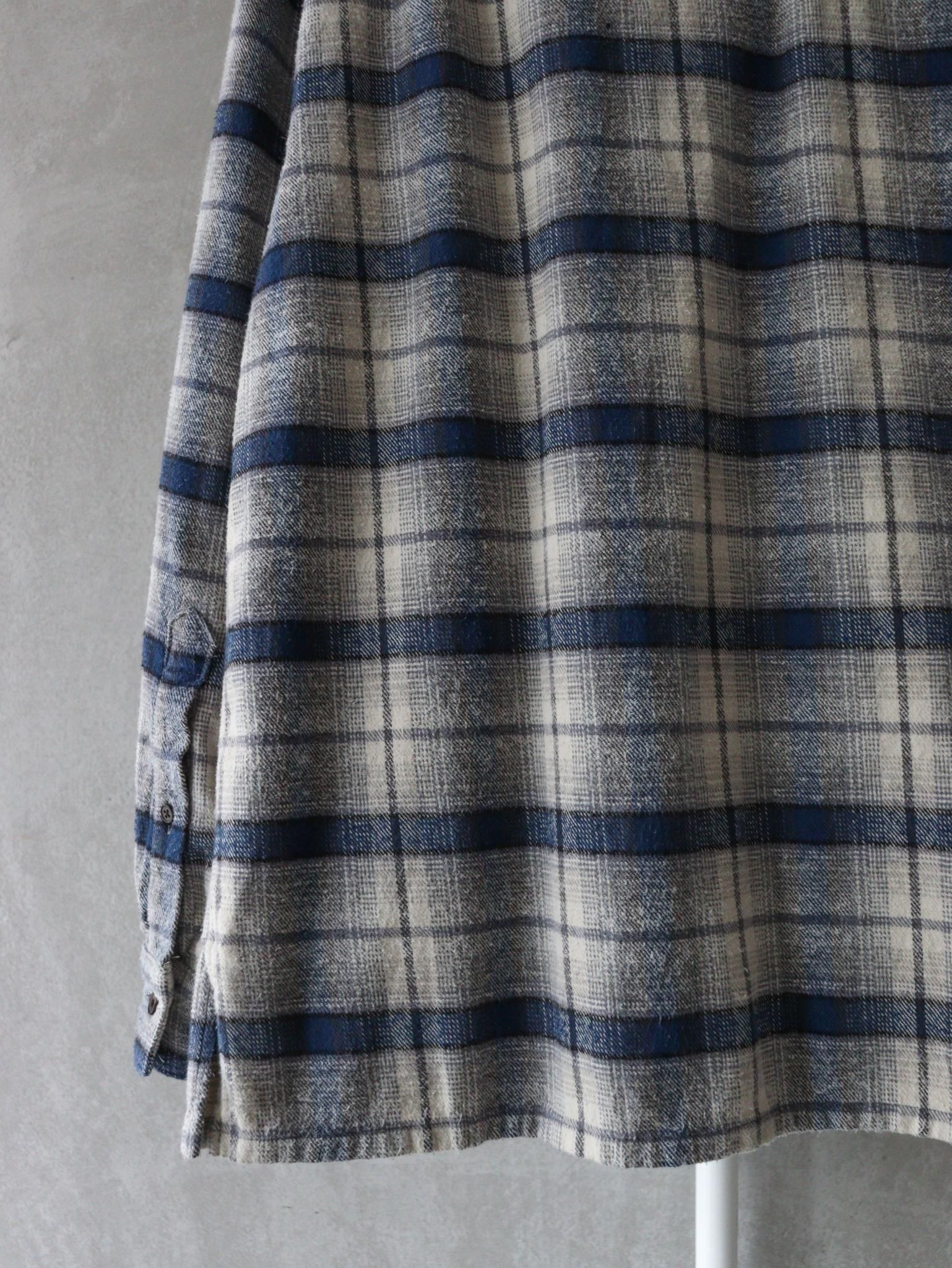 A.PRESSE（アプレッセ）Vintage Cotton Silk Nep Twill Check Shirts