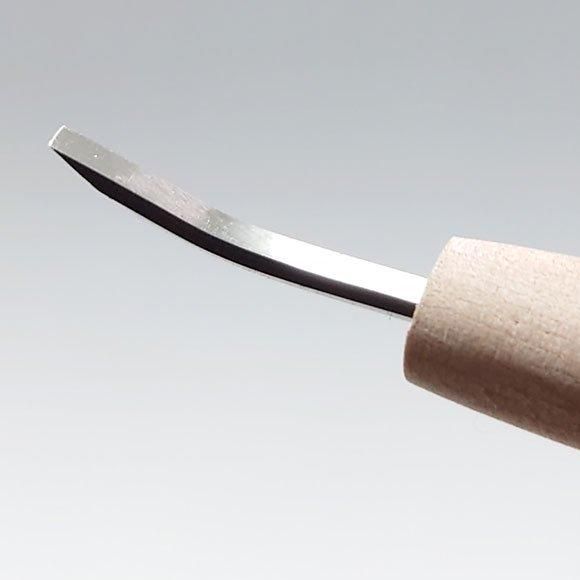 盆栽道具 ハイス鋼 彫刻刀 平刀スクイ 刃渡り 2mm - 盆栽、園芸道具の兼進
