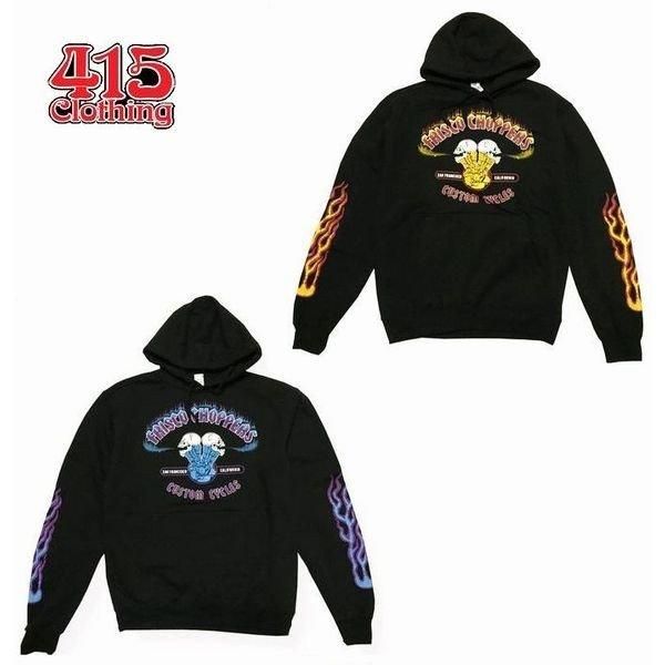 FRISCO CHOPPERS/フリスコチョッパーズ SKULL MOTOR PO HOODIE/プル