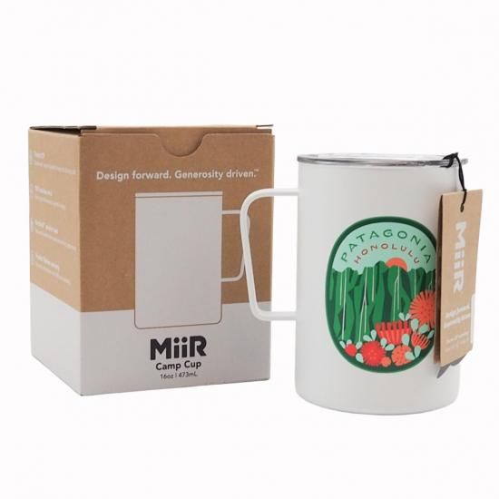 MiiR パタゴニア キャンプカップ | 16oz 蓋付きホワイト - lia makana